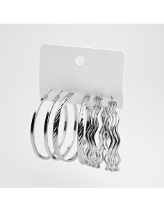 Set de aros argolla | Infinita Moda