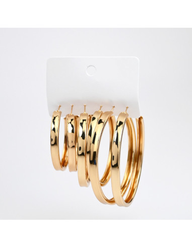 Set de aros argolla | Infinita Moda