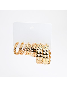 Set de aros argolla | Infinita Moda