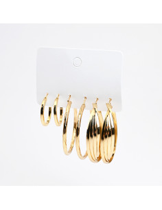 Set de aros argolla | Infinita Moda