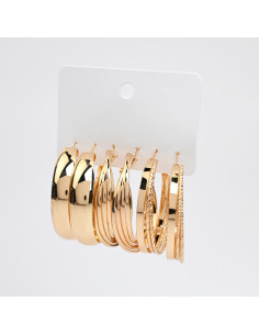 Set de aros argolla | Infinita Moda