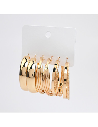 Set de aros argolla | Infinita Moda