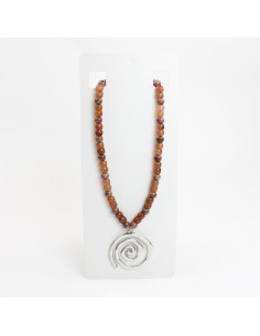 Collar con dije de espiral | INFINITA MODA | Mayorista de Bijouterie