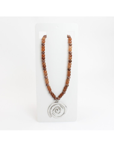 Collar con dije de espiral | INFINITA MODA | Mayorista de Bijouterie
