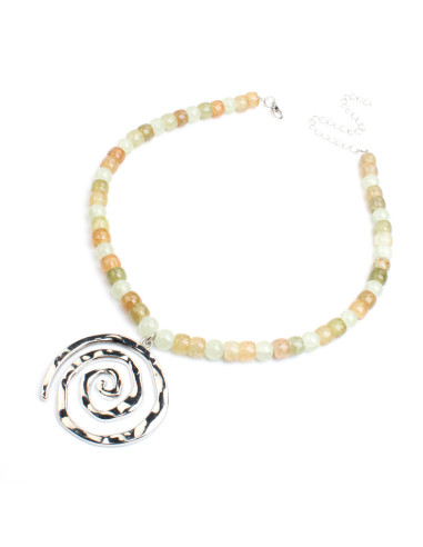 Collar con dije de espiral | INFINITA MODA | Mayorista de Bijouterie