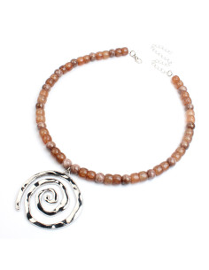 Collar con dije de espiral | INFINITA MODA | Mayorista de Bijouterie