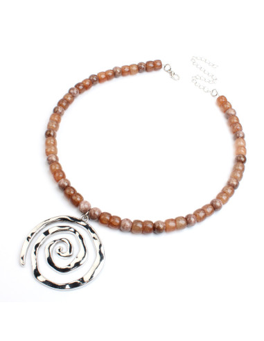 Collar con dije de espiral | INFINITA MODA | Mayorista de Bijouterie