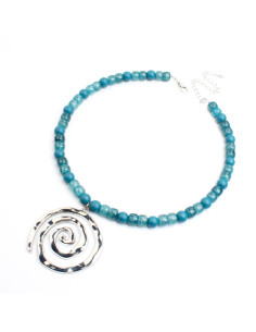 Collar con dije de espiral | INFINITA MODA | Mayorista de Bijouterie
