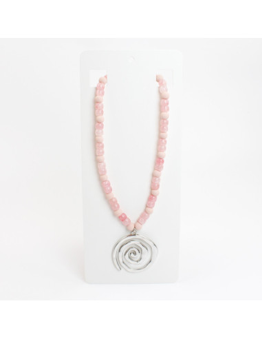 Collar con dije de espiral | INFINITA MODA | Mayorista de Bijouterie