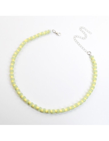 Collar de Acrílico Rayas | Infinita Moda | Mayorista de Bijouterie