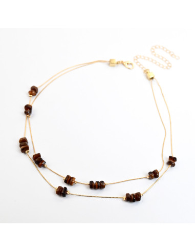 Collar Doble Cadena | Infinita Moda | Mayorista de Bijouterie