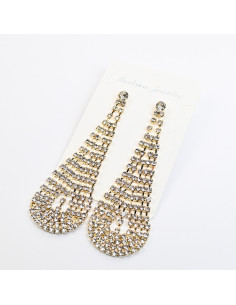 Aros de strass para fiestas | Infinita Moda | Mayorista de Bijouterie
