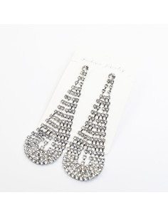 Aros de strass para fiestas | Infinita Moda | Mayorista de Bijouterie