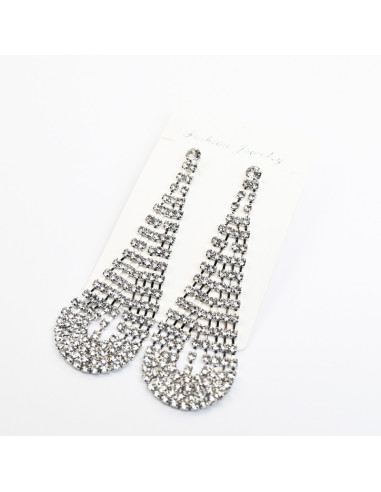 Aros de strass para fiestas | Infinita Moda | Mayorista de Bijouterie