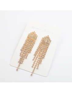 Aros de strass para fiestas | Infinita Moda | Mayorista de Bijouterie