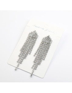 Aros de strass para fiestas | Infinita Moda | Mayorista de Bijouterie