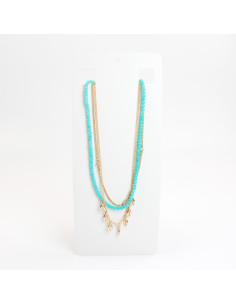 Collar Combinado de Cadena y Vidrio | Infinita Moda | Mayorista