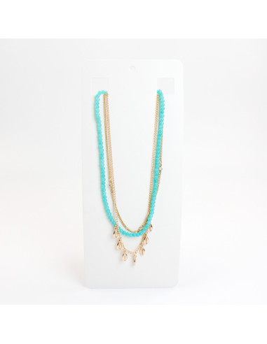 Collar Combinado de Cadena y Vidrio | Infinita Moda | Mayorista