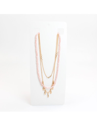 Collar Combinado de Cadena y Vidrio | Infinita Moda | Mayorista