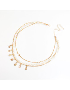 Collar Combinado de Cadena y Vidrio | Infinita Moda | Mayorista