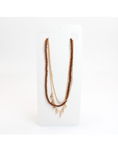 Collar Combinado de Cadena y Vidrio | Infinita Moda | Mayorista