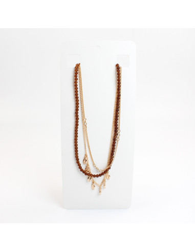Collar Combinado de Cadena y Vidrio | Infinita Moda | Mayorista