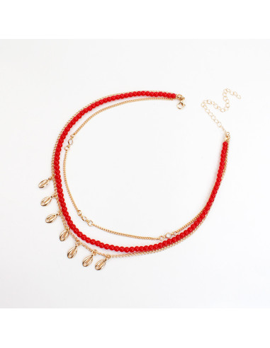 Collar Combinado de Cadena y Vidrio | Infinita Moda | Mayorista