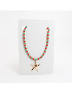Collar de Acrílico y Fimo con Dije de Estrella de Mar | Infinita Moda