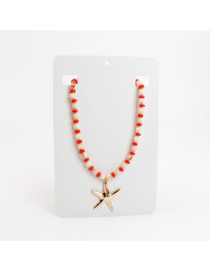 Collar de Acrílico y Fimo con Dije de Estrella de Mar | Infinita Moda