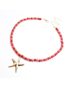 Collar de Acrílico y Fimo con Dije de Estrella de Mar | Infinita Moda