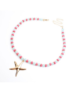 Collar de Acrílico y Fimo con Dije de Estrella de Mar | Infinita Moda