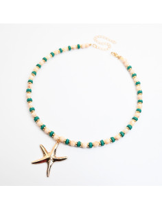 Collar de Acrílico y Fimo con Dije de Estrella de Mar | Infinita Moda