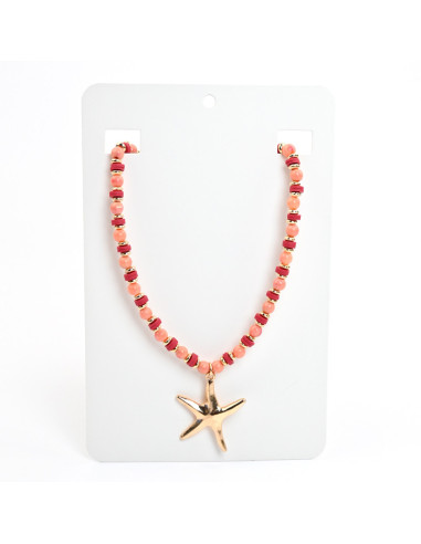 Collar de Acrílico y Fimo con Dije de Estrella de Mar | Infinita Moda
