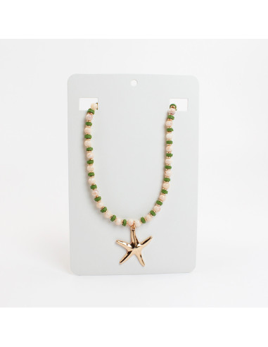 Collar de Acrílico y Fimo con Dije de Estrella de Mar | Infinita Moda
