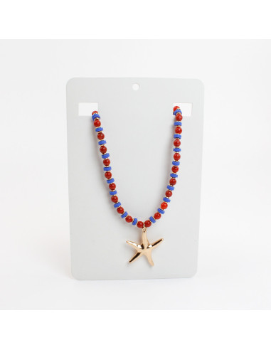 Collar de Acrílico y Fimo con Dije de Estrella de Mar | Infinita Moda