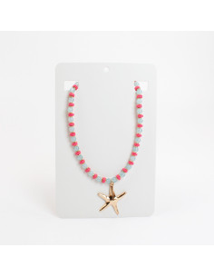 Collar de Acrílico y Fimo con Dije de Estrella de Mar | Infinita Moda