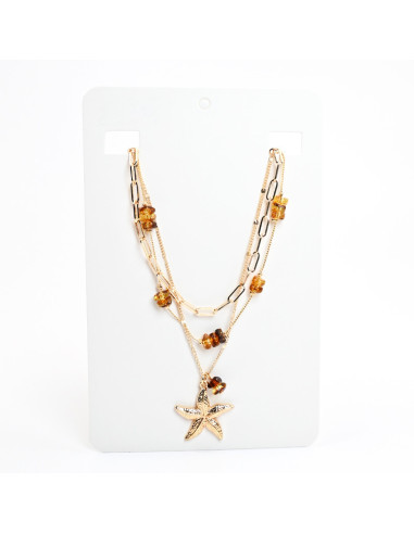 Collar Multicadena Estrella de Mar |Infinita Moda| Mayorista de Bijou