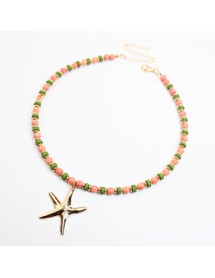 Collar de Acrílico y Fimo con Dije de Estrella de Mar | Infinita Moda
