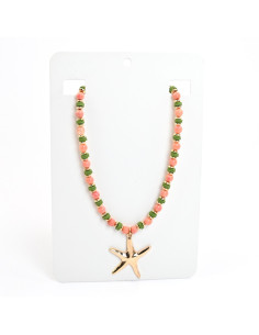 Collar de Acrílico y Fimo con Dije de Estrella de Mar | Infinita Moda