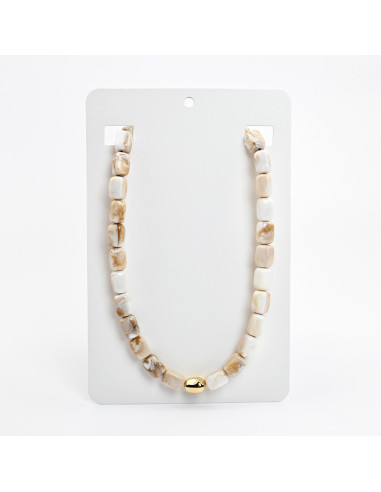 Collar de Cuentas Acrílicas Rectangulares | Infinita Moda | Mayorista