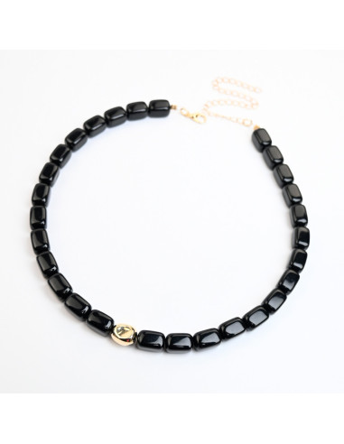 Collar de Cuentas Acrílicas Rectangulares | Infinita Moda | Mayorista