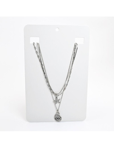 Collar cadena triple con dije | INFINITA MODA