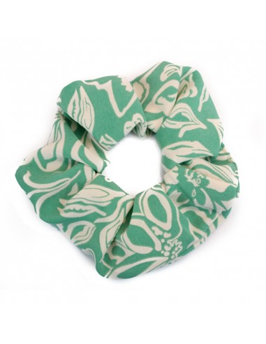 Scrunchie Flowers Time Green