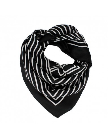 Pañuelo Stripes Black & White  (70x70)