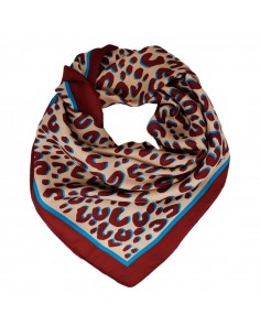 Pañuelo Leopard Malbec (70x70)