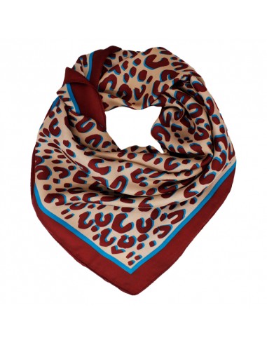 Pañuelo Leopard Malbec (70x70)