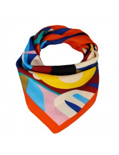 Pañuelo Flower Art Orange (70x70)