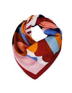 Pañuelo Flower Art Malbec (70x70)