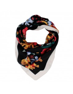 Pañuelo Rose Garden Black (70x70)