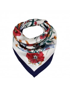 Pañuelo Rose Garden Blue (70x70)